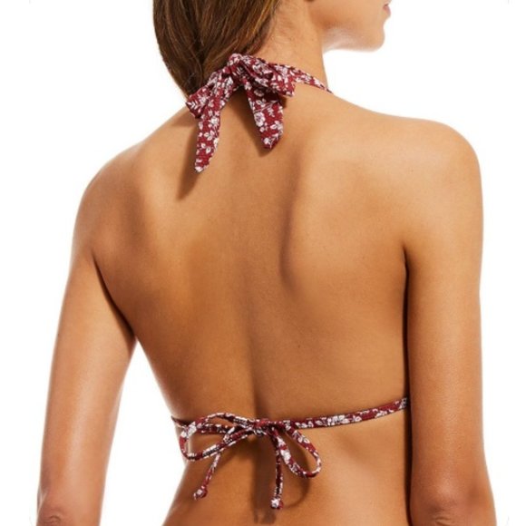 Ditsy Desire Textured Molded Halter Bikini Top - Picture 4 of 4